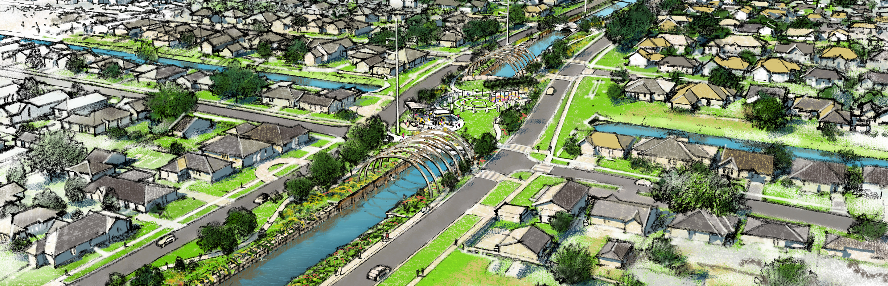 Jefferson Parish Canal Design Rendering Louisiana Cadence Landscape ...